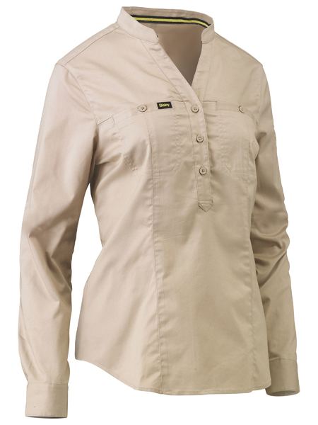 WOMENS STRETCH V-NECK CLOSED FRONT SHIRT PRODUCT CODE: BLC6063