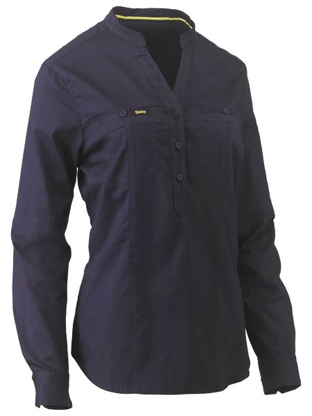 WOMENS STRETCH V-NECK CLOSED FRONT SHIRT PRODUCT CODE: BLC6063