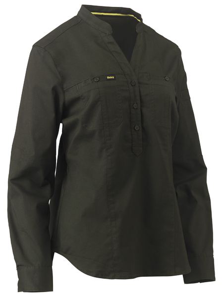 WOMENS STRETCH V-NECK CLOSED FRONT SHIRT PRODUCT CODE: BLC6063