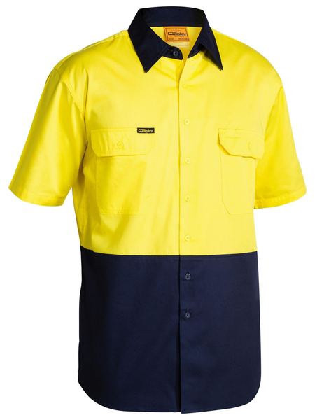 2 TONE COOL LIGHTWEIGHT DRILL SHIRT - SHORT SLEEVE