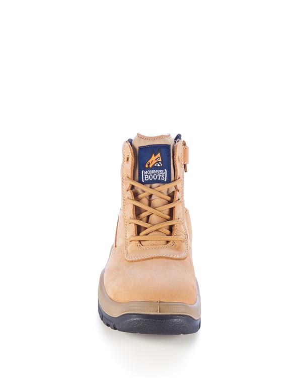 Mongrel Hi Leg Zipsider Safety Boot - Wheat