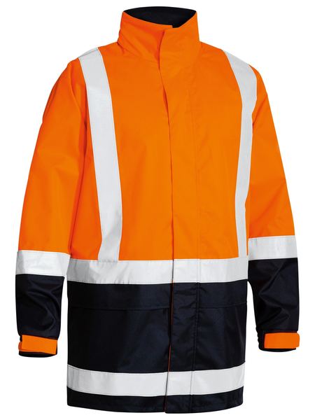 TWO TONE TAPED HI VIS RAIN SHELL JACKET