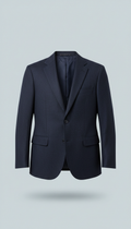 Tailored Navy Wool Blazer