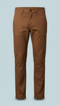 Coffee Brown Cotton Chinos