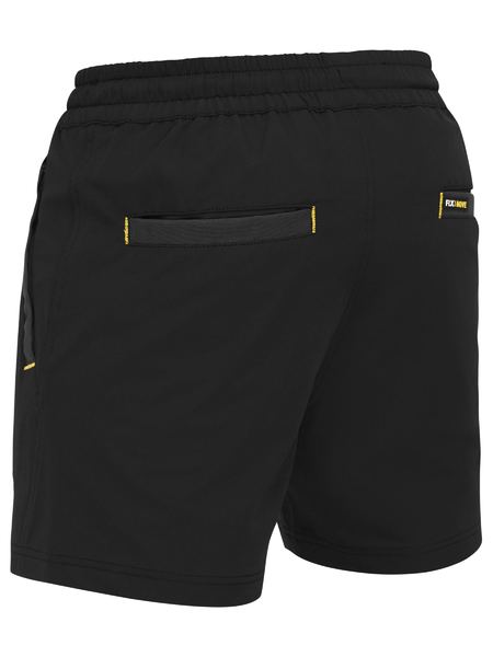 Bisley Flex & Move 4-way stretch shorts in black, back