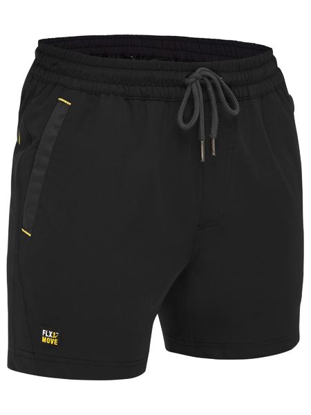 Bisley Flex & Move 4-way stretch shorts in black, front