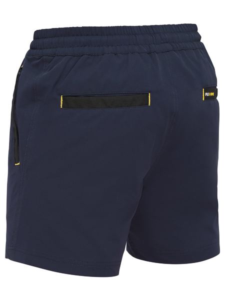 Bisley Flex & Move 4-way stretch shorts in navy, back