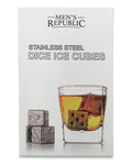 Mens Republic Dice Ice Cubes 4 Pieces Stainless Steel