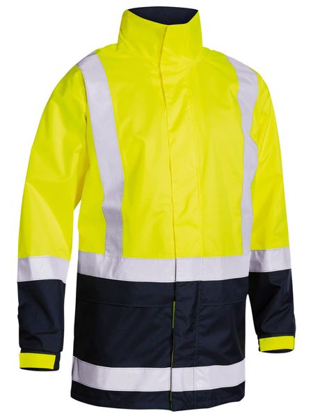 TWO TONE TAPED HI VIS RAIN SHELL JACKET