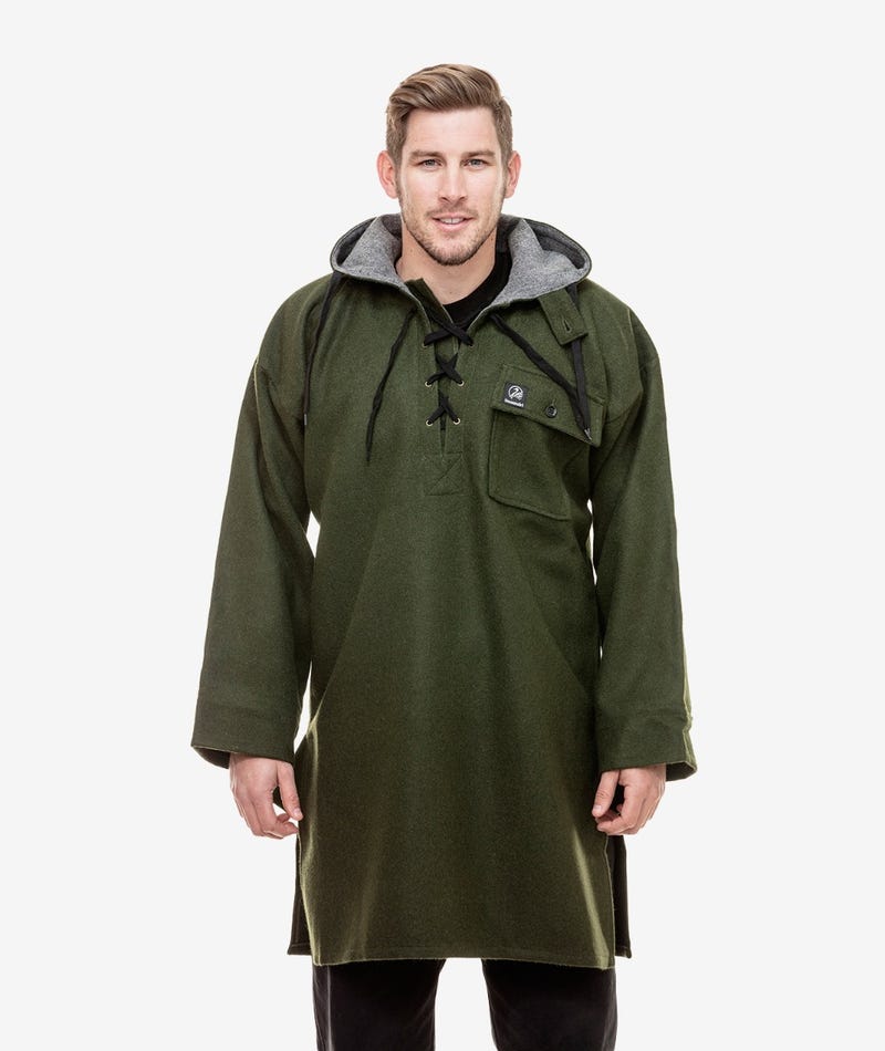 Swanndri Men's Original Wool Bushshirt with Lace-up front